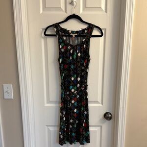 Banana Republic Multicolor Geometric Pattern Dress